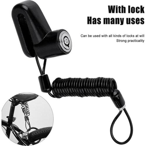Bicycle Brake Reminder Rope Bike Spring Cable Lock Retractable Anti-Theft Rope Alarm Disc Lock Bicycle Security Reminder