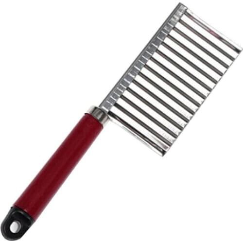 High Quality Wave Knife Stainless Steel Potato Chip Vegetable Crinkle Cutter Blade Slicer Chopper French Fry Maker Kitchen Tool