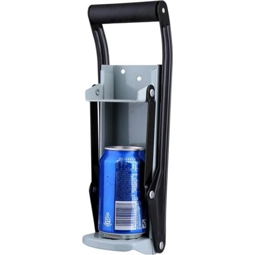 16oz Wall Mounted Home Dispensing Can Crusher Smasher Beer Soda Cans Crushing Recycling Tool Built-In Bottle Opener