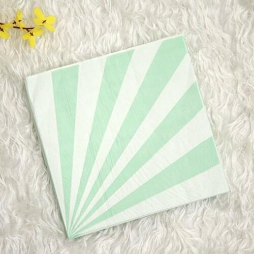 20pcs Foil Gold Green Stripes Disposable Napkins Birthday Party Supplies Baby Shower Decorations Green Striped Disposable Towels