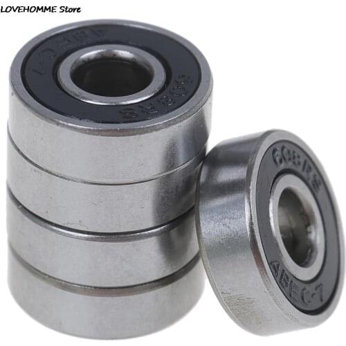 5Pcs 8x22x7mm Black ABEC-7 608RS Skateboard Roller Sealed Ball Bearings