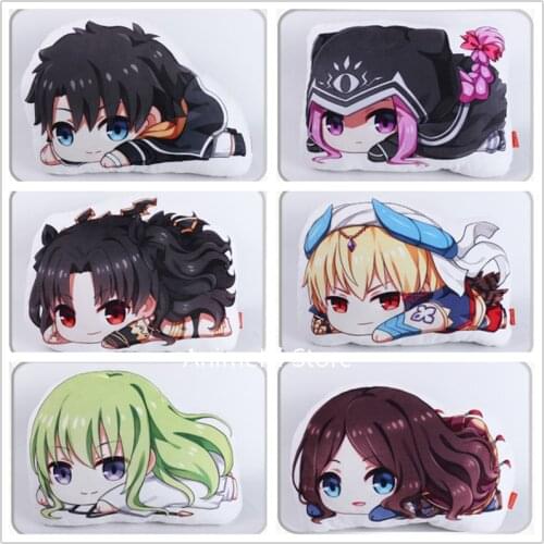 Anime Fate Grand Order Fujimaru Ritsuka Leonardo da Vinci Enkidu Ishtar Medusa Figure Pillow Cosplay Toy Soft Plush Doll 50cm