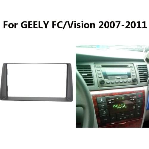 Car Radio Fascia Panel For GEELY FC Vision 2007-2011 Stereo Dash CD/DVD Trim Installation Frame Kit 2 Din 173*98mm