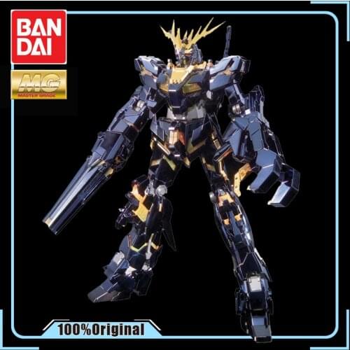 BANDAI MG 1/ 100 RX-0 UNICORN GUNDAM-02 BANSHEE Titanium Alloy Assembling Model Action Toy Figures Gifts for Children