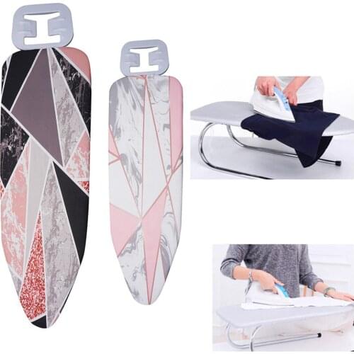 140*50CM Ironing Board Cover Marble Cloth Printed Ironing Board Cover Protective Non-slip Thick Colorful