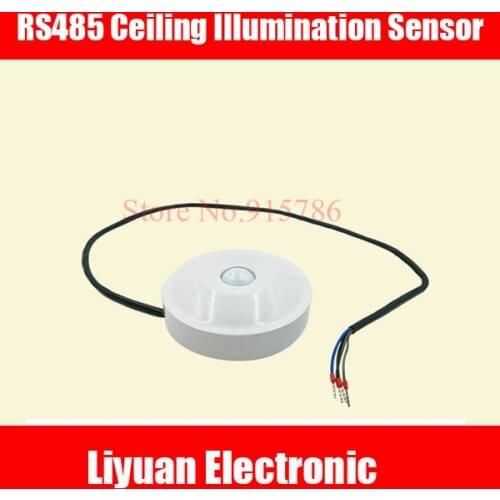 Ceiling Illumination Sensor RS485 Illumination Transmitter 12-24V Ceiling Illumination Meter Brightness Detector 0-65535LUX