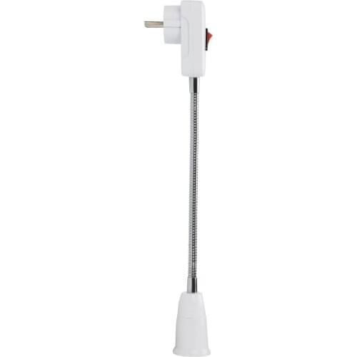 E27 to EU Plug Lamp Holder Converter with Switch ON/OFF 360 Degree Flexible Extended Cable 33CM