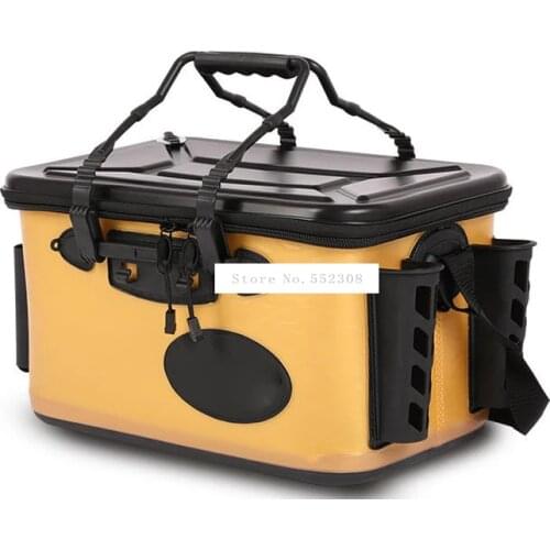 Multi-functional Portable Fishing Box Thicken Live Fishing Box EVA Tank Bucket Camping Outdoor Fishing Bag Tackle With Handle
