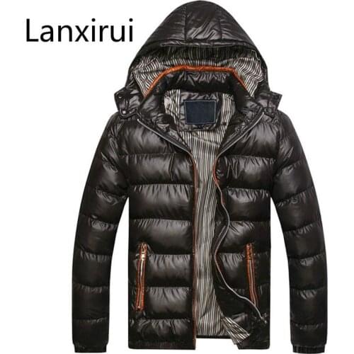 New Men Winter Jacket Fashion Hooded Thermal Down Cotton Parkas Male Casual Hoodies Brand Clothing Warm Coat 5xl ,Pa064