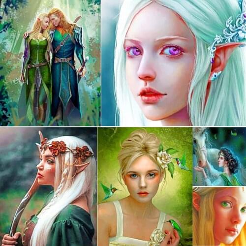 Framed Picture Elf Queen Painting DIY Painting By Numbers Kit Modern Wall Art Hand Painted Unique Gift For Home Decor