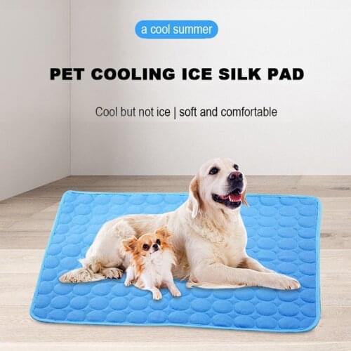 Dog Cooling Bed Mat Summer Mattress Large Small Medium-Sized Ice Silk Kennel Cold Feeling Cool Pet Products