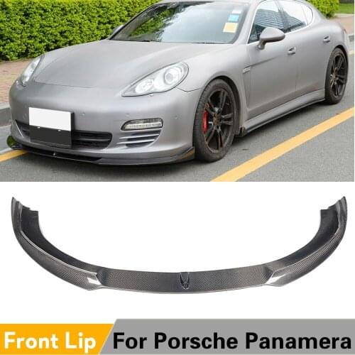 Carbon Fiber Front Bumper Lip Spoiler for Porsche Panamera 2010 2011 2012 2013 Auto Racing Front Bumper Lip Spoiler