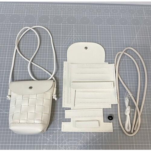 Luxury Woven Bag Set Hand Stitching Bag Accessories DIY Handmade Coin Purse Handbag Shoulder Strap for Women