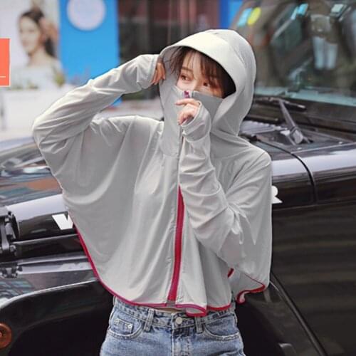 Sunscreen Clothing Womens Summer Ice Silk Hat Clothes Shawl Outdoor Riding Driving Multifunctional Beach Sunshade Clothing New