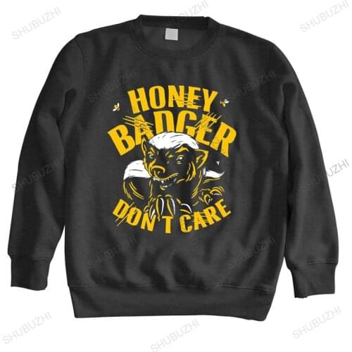 Men streetwear sweatshirt Neu Honey Badger Dont Care Mens Black Logo hoodies brand hoody Sportswear hoodie drop shipping