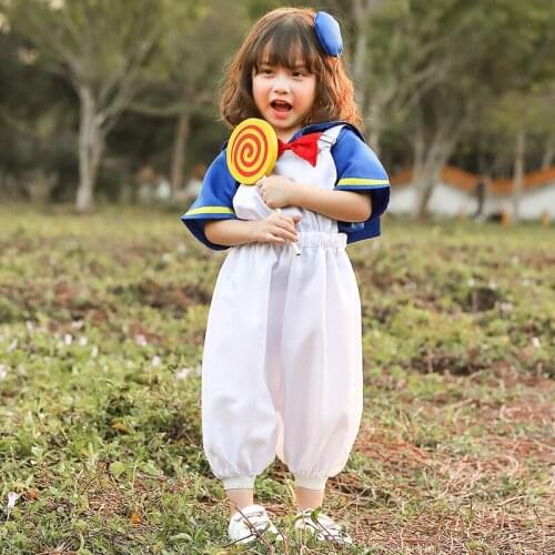 Umorden Kids Child Cartoon Duck Cosplay Sailor Costume Fantasia Halloween Costumes for Girls Art Photography Suit