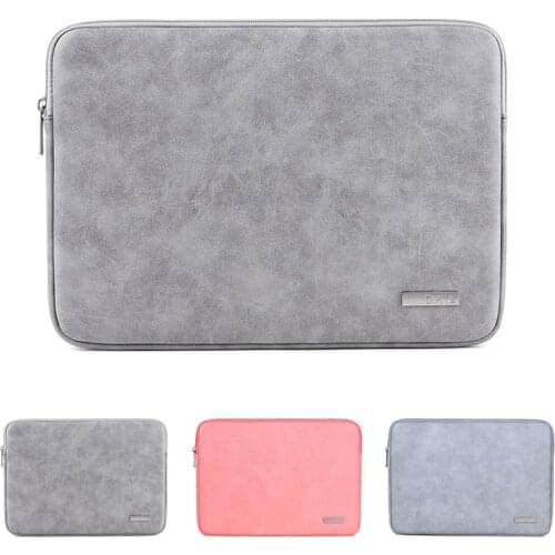 Soft PU Leather Waterproof Laptop Sleeve Bag Pouch For Macbook Air Pro Retina 13.3 14 15.6 inch Notebooks Case Cover