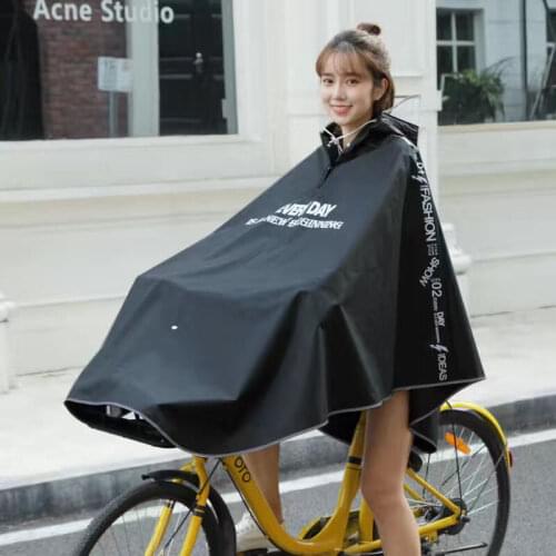 High Quality Cute Mens Womens Cycling Bicycle Bike Raincoat Rain Cape Poncho Hooded Windproof Rain Coat Mobility Scooter Cover