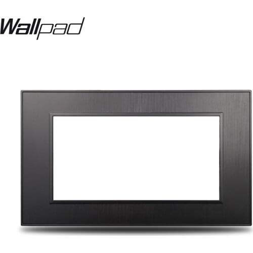 Wallpad S6 146 Size Double Panel Brushed Plastic Black Silver Gold Wall Switch Socket Free Combination
