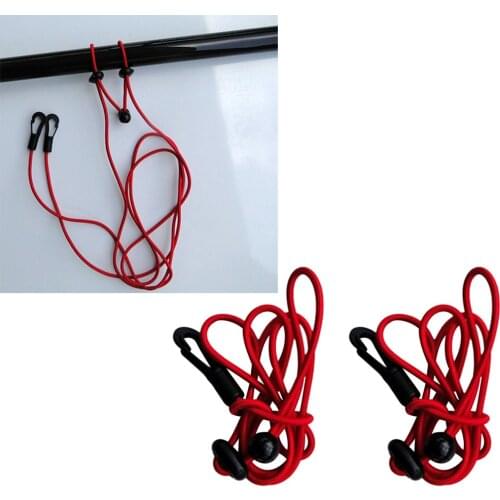 Pack of 2 Pieces 47'' 4mm Ultra-light Adjustable Elastic Kayak Paddle Leash Safety Stretch Fishing Rod Lanyard Cord Rope