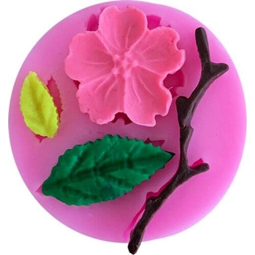 3D Silicone Cake Molds Peach Blossom Bakeware Chocolate Candy Baking Dish Pastry Molds Cake Decorating Tool for Confectionery
