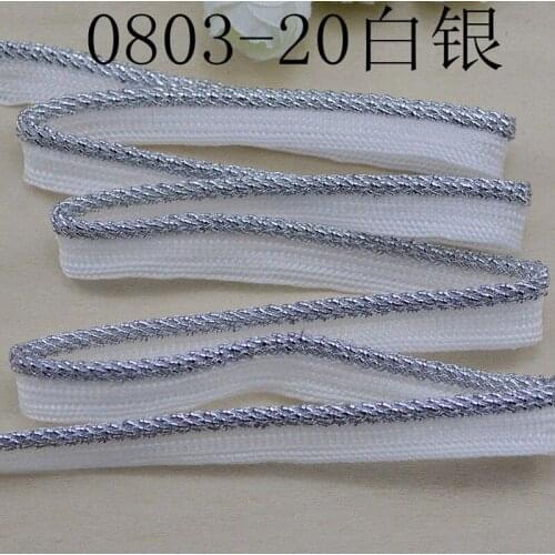 5Meters Black White Braided Piping Lip Cord Trim|Pillow Trim|Gold Silver Curved Trim|Upholstery Edging Trim Sewing Supplies