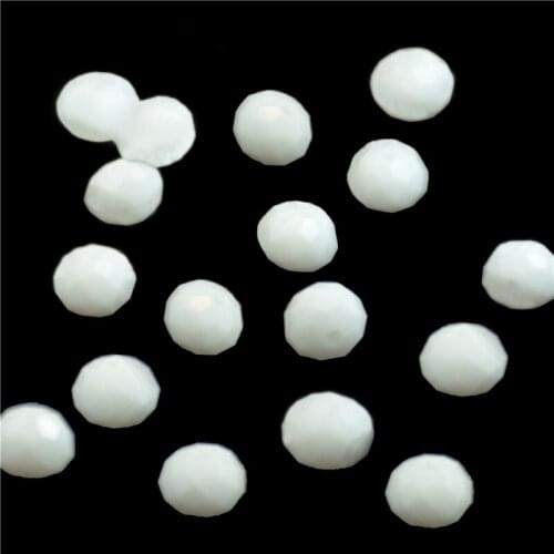70Pcs 6*8mm Ceramic White Rondelle Crystal Beads Top Quality For Jewelry Making 18Colors In Total Free Shipping