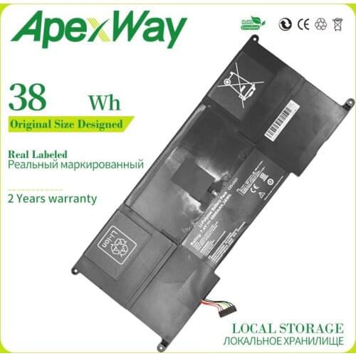 ApexWay 4800mAh 7.4V C23-UX21 C23UX21 laptop battery For Asus Zenbook UX21 UX21A UX21E Ultrabook Series