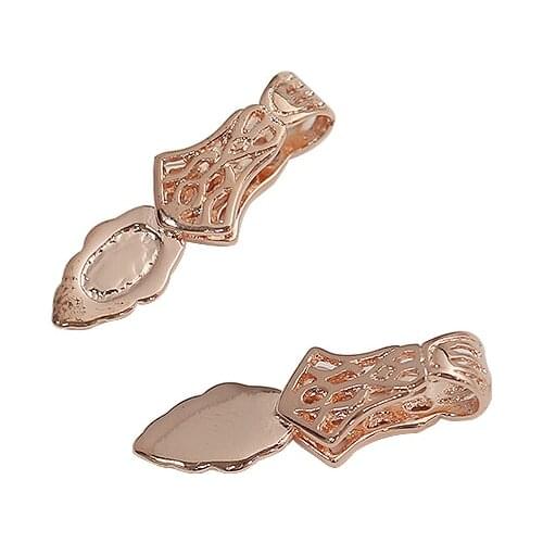 Beadsnice Brass Pad Glue On Bail Metal Bails for Glue On Jewelry Bails for Pendant Making Pendant Fingdings 3039