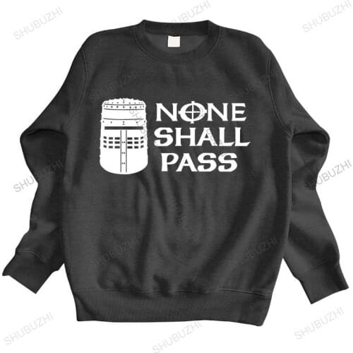 Brand fall winter hoodie Monty Python and the Holy Grail Black Knight none shall pass cotton sweatshirt for boys drop shipping