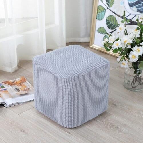 Square Shape Footstool Cover Mini Chair Sofa Slipcover for 10 '-13' Expandable Beanbag Footstool for Living Room Soft Cover