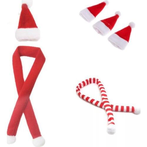 M02-X067 children baby gift Toy 1:12 Dollhouse mini Furniture Miniature rement Christmas decoration christmas hat scarf bib 1pcs