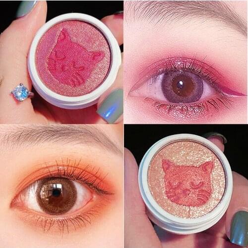 FAICCIA shimmer eyeshadow powder Cat sandwich two colors cheap Mashed Potato cream long lasting waterproof eyeshadow AC305