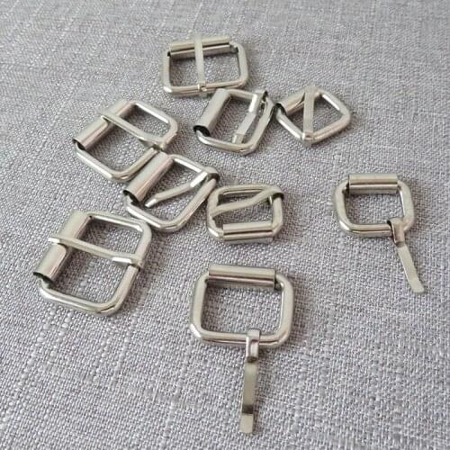 50pcs/lot 20mm metal roller pin buckle adjuster leather purse strap belt buckle for bag backpack dog collar sewing DIY accessory