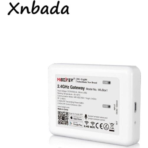 MiBoxer WL-Box1 Support Third Party Voice Control WIFI Wireless Control,Suitible For All 2.4GHz Milight Series