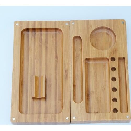 Multifunction Foldable Wood Tobacco Smoking Rolling Tray Hand Roller Rolling Tray Tobacco Grinder Rolling Machine Storage Plate