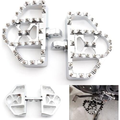 Motorcycle MX Offroad Foot Pegs Bobber Wide Fat Aluminum Footrests Pedals For Harley Touring Dyna Softail Sportster XL 1200 883