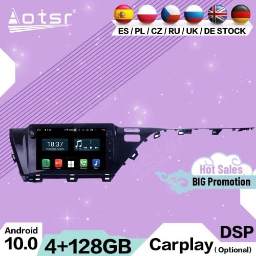 128G 2 Din Carplay Multimedia Stereo Android 10 For Toyota Camry 2018 2019 GPS Navigation Video Audio Radio Receiver Head Unit