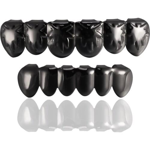 Copper HIP Hop Maple Leaf Teeth Grillz Pot Weed Leaves Gold Color Plated Top & Bottom Gold Teeth Grillz Sets Teeth Caps Best Gif