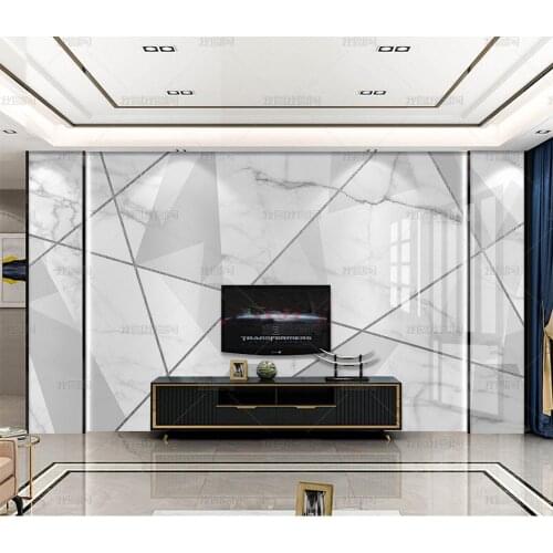 Bacal Custom wallpaper Grey White geometry TV background wall home decoration living room bedroom 3d wallpaper papel de parede