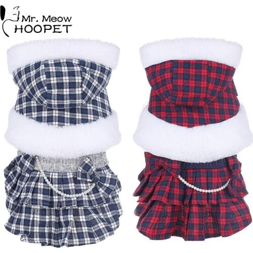 Hoopet Pet Dog Clothes Warm Coat Hoodies for Chihuahua Small Medium Dogs Puppy Dress Winter