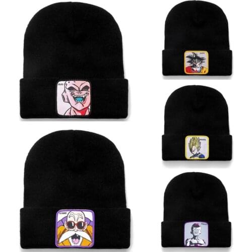 Anime Cartoon Beanie High Quality Cotton Casual Beanies for Men Women Warm Knitted Winter Hat Fashion Solid Unisex Cap