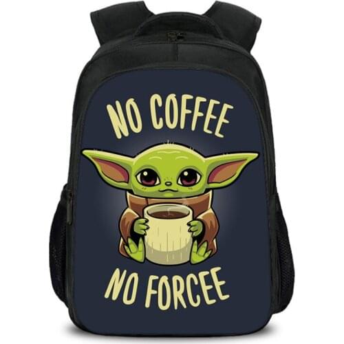 Baby Yoda 16 Inch Mandalorian School Bag for Kids Boy Backpack Children Primary Star Wars Toddler Mochila Escolar