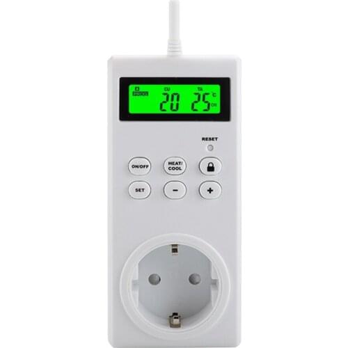 Timer Socket Thermostat Digital Temperature Controller Socket with Timer Switch Sensor Probe Heating and Cooling EU/USA/UK
