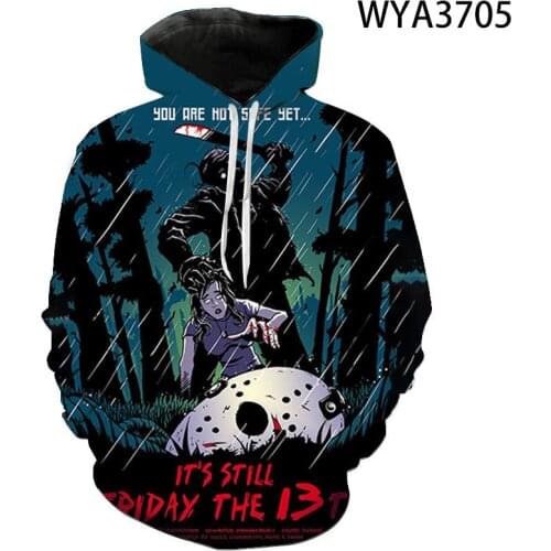 3D Print Men Women Children Long Sleeve Jason Voorhees Hoodies Casual Cool Sweatshirts Horror Movie Friday The 13th Pullover