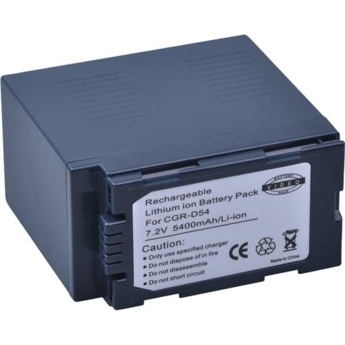 1Pc 5400mAh CGA-D54 CGA D54 D54S Camera Battery for Panasonic CGA-D54 Panasonic AG-AC8PJ AG-AC90A AG-HPX250 HC-X1000 AG-HPX255