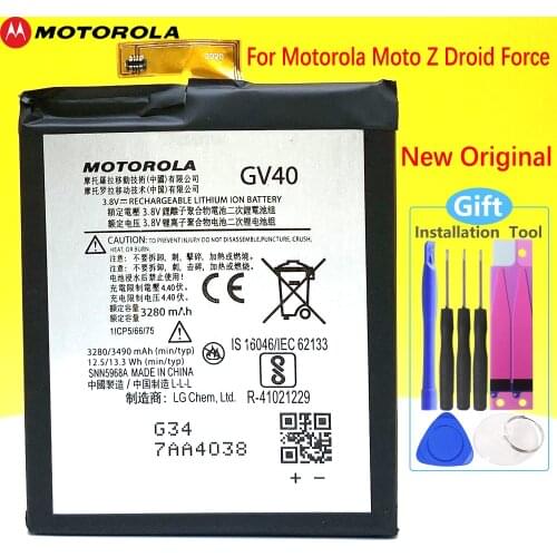 Original 3490mAh GV40 Battery For Motorola Moto Z Droid Force XT1650-02 Phone 100% New +Tracking Number