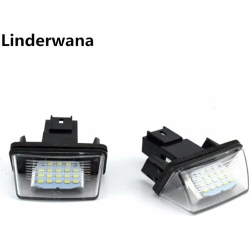 For Peugeot 206 207 306 307 308 406 407 5008 Partner M49 M59 B9 License Plate Light 6500K 12V Number Lamps Plate Light 2Pcs