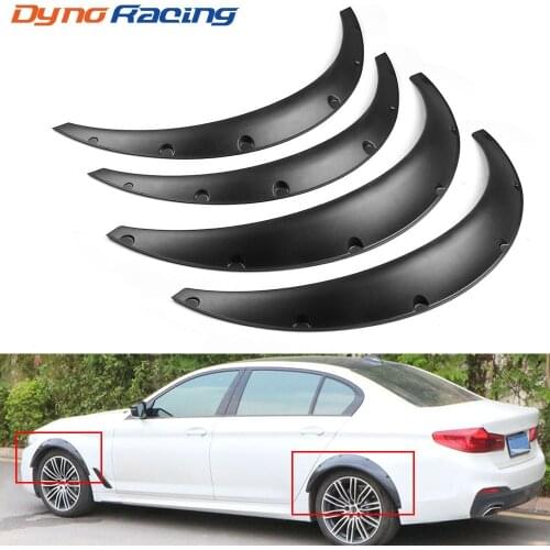 4 Pcs Universal Car Fender Flares Arch Wheel Eyebrow Auto Mudguard Lip Body Kit Eyebrow Protector Cover Mud Guard