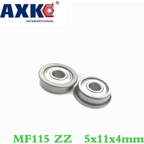 Axk 30pcs/lot Mf115zz Mf115 Zz 5x11x4mm Miniature Flange Bearing Thin Wall Deep Groove Ball Radial Ball Bearing Brand New